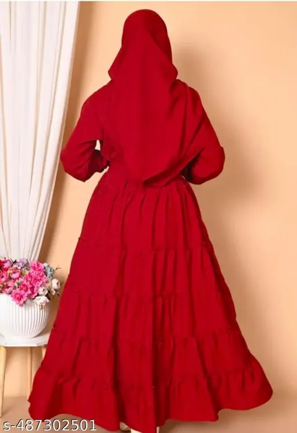 Red_Burqua_With_Hijab_Nosepices_And_Belt_Full_Set_For_Women