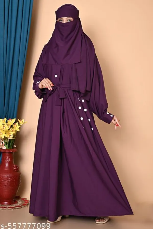Purple_Dubai_Styles_Plating_Burqua_Abaya_With_Hijab_Nakab_Nosepeice_Include_Belt_For_Women