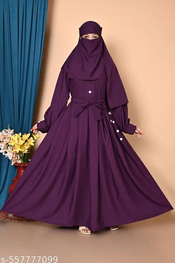 Purple_Dubai_Styles_Plating_Burqua_Abaya_With_Hijab_Nakab_Nosepeice_Include_Belt_For_Women