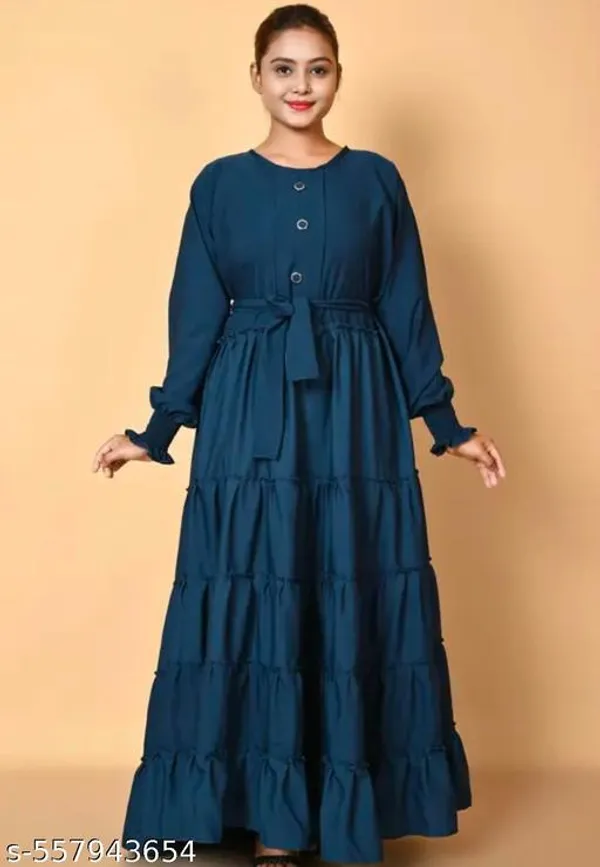Blue_Teal_Colors_5_Frills_Burqua_Abaya_With_Hijab_Embroidery_Nosepiece_Belt_For_Women
