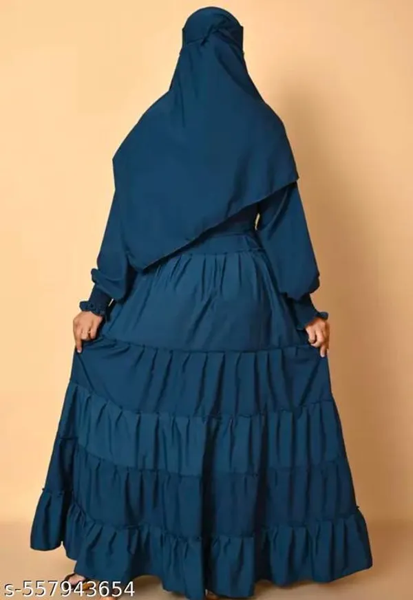 Blue_Teal_Colors_5_Frills_Burqua_Abaya_With_Hijab_Embroidery_Nosepiece_Belt_For_Women