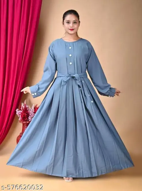 Grey_Plating_Burqua_Abya_With_Dupatta_And_Nosepiece_Belt_Free_For_Women