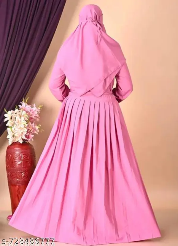 Pink_Onion_Embroidery_Abaya_Full_Set_With_Hijab_Nosepeice_And_Belt_For_Women