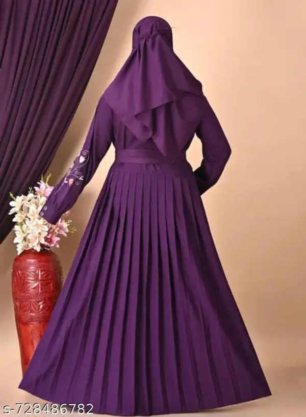 Purple_Embroidery_Abaya_Full_Set_With_Hijab_Nosepeice_And_Belt_For_Women