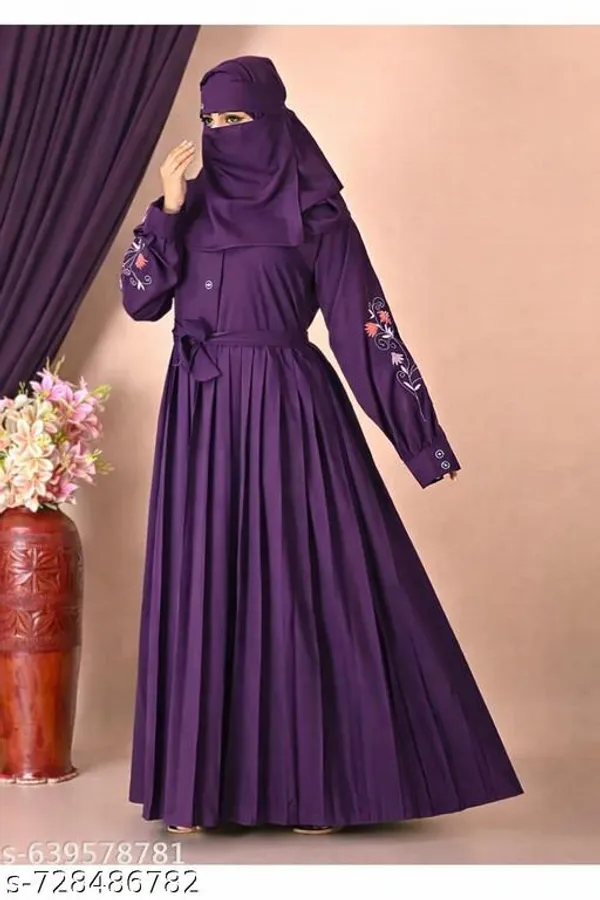 Purple_Embroidery_Abaya_Full_Set_With_Hijab_Nosepeice_And_Belt_For_Women