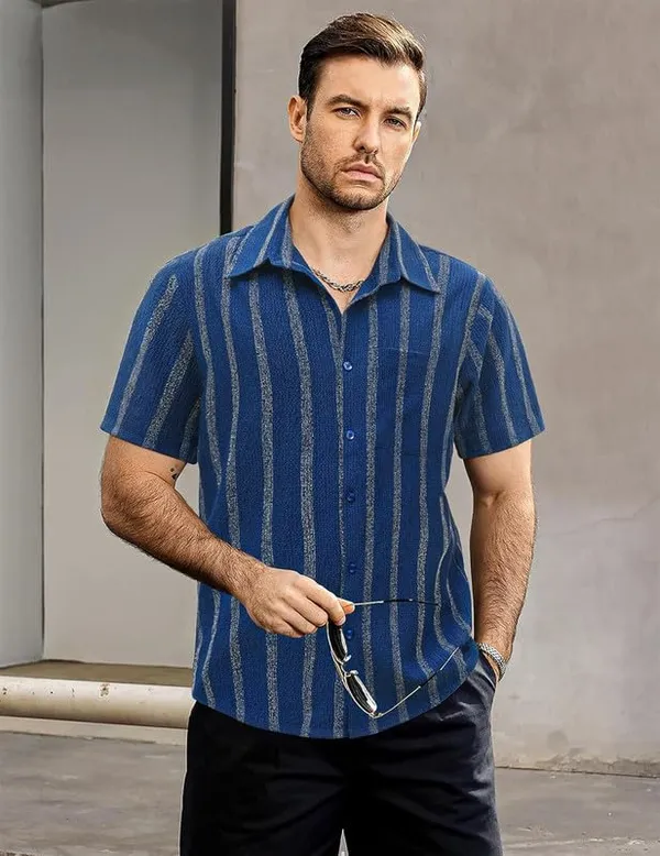 Dark_Blue_Cotton_Regular_Fit_Short_Sleeve_Collared_Neck_T_Shirt_For_Men