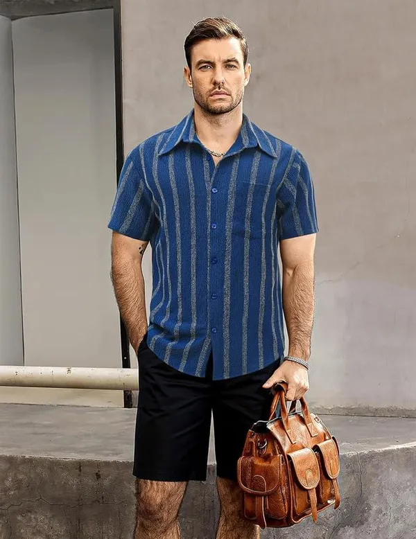 Dark_Blue_Cotton_Regular_Fit_Short_Sleeve_Collared_Neck_T_Shirt_For_Men