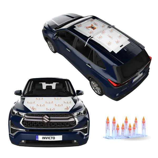 MARUTI_INVICTO_Orange_Car_Protection_Spikes_|_Smart,_Safe_&_Humane_way_to_Deter_Animals_|_Roof_&_Bonnet_Protection_from_Dogs_&_Monkeys_|_Magnetic_Holding_&_Box_Closure_|_Anti-Theft_&_Scratch_Protection_|_Foldable_In-Built_Plastic_Box
