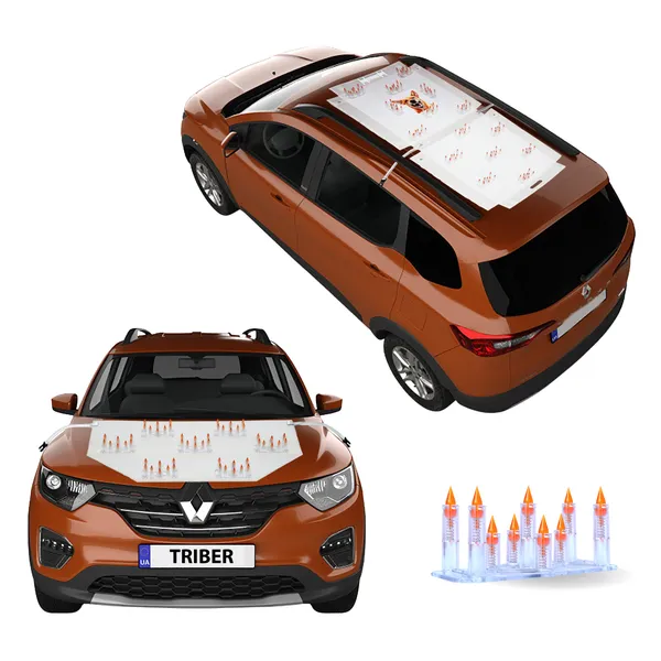 RENAULT_TRIBER_Orange_Car_Protection_Spikes_|_Smart,_Safe_&_Humane_way_to_Deter_Animals_|_Roof_&_Bonnet_Protection_from_Dogs_&_Monkeys_|_Magnetic_Holding_&_Box_Closure_|_Anti-Theft_&_Scratch_Protection_|_Foldable_In-Built_Plastic_Box