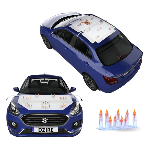MARUTI_DZIRE_Orange_Car_Protection_Spikes_|_Smart,_Safe_&_Humane_way_to_Deter_Animals_|_Roof_&_Bonnet_Protection_from_Dogs_&_Monkeys_|_Magnetic_Holding_&_Box_Closure_|_Anti-Theft_&_Scratch_Protection_|_Foldable_In-Built_Plastic_Box