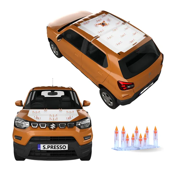 MARUTI_SPRESSO_Orange_Car_Protection_Spikes_|_Smart,_Safe_&_Humane_way_to_Deter_Animals_|_Roof_&_Bonnet_Protection_from_Dogs_&_Monkeys_|_Magnetic_Holding_&_Box_Closure_|_Anti-Theft_&_Scratch_Protection_|_Foldable_In-Built_Plastic_Box