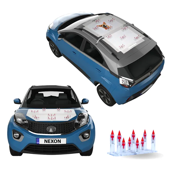 TATA_MOTOR_NEXON_Red_Car_Protection_Spikes_|_Smart,_Safe_&_Humane_way_to_Deter_Animals_|_Roof_&_Bonnet_Protection_from_Dogs_&_Monkeys_|_Magnetic_Holding_&_Box_Closure_|_Anti-Theft_&_Scratch_Protection_|_Foldable_In-Built_Plastic_Box