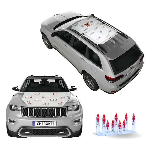 JEEP_CHEROKEE_Red_Car_Protection_Spikes_|_Smart,_Safe_&_Humane_way_to_Deter_Animals_|_Roof_&_Bonnet_Protection_from_Dogs_&_Monkeys_|_Magnetic_Holding_&_Box_Closure_|_Anti-Theft_&_Scratch_Protection_|_Foldable_In-Built_Plastic_Box