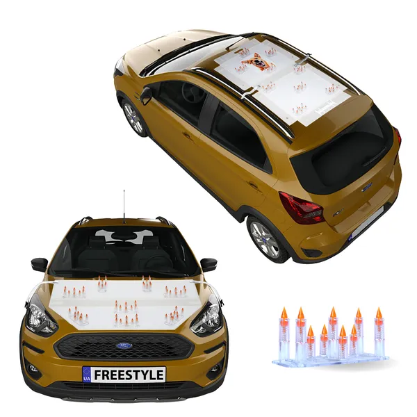 FORD_FREE_STYLE_Orange_Car_Protection_Spikes