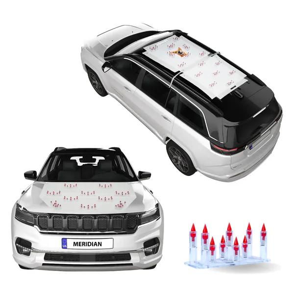 JEEP_MERIDIAN_Red_Car_Protection_Spikes_|_Smart,_Safe_&_Humane_way_to_Deter_Animals_|_Roof_&_Bonnet_Protection_from_Dogs_&_Monkeys_|_Magnetic_Holding_&_Box_Closure_|_Anti-Theft_&_Scratch_Protection_|_Foldable_In-Built_Plastic_Box