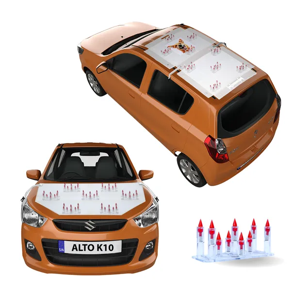 MARUTI_ALTO_K10_Red_Car_Protection_Spikes_|_Smart,_Safe_&_Humane_way_to_Deter_Animals_|_Roof_&_Bonnet_Protection_from_Dogs_&_Monkeys_|_Magnetic_Holding_&_Box_Closure_|_Anti-Theft_&_Scratch_Protection_|_Foldable_In-Built_Plastic_Box