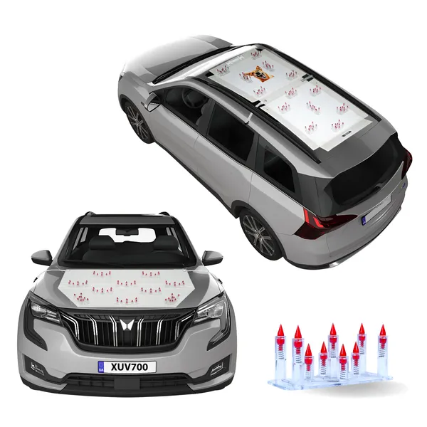 MAHINDRA_XUV_700_Red_Car_Protection_Spikes_|_Smart,_Safe_&_Humane_way_to_Deter_Animals_|_Roof_&_Bonnet_Protection_from_Dogs_&_Monkeys_|_Magnetic_Holding_&_Box_Closure_|_Anti-Theft_&_Scratch_Protection_|_Foldable_In-Built_Plastic_Box
