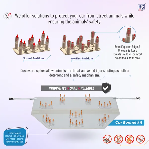 HONDA_ELEVATE_Orange_Car_Protection_Spikes_|_Smart,_Safe_&_Humane_way_to_Deter_Animals_|_Roof_&_Bonnet_Protection_from_Dogs_&_Monkeys_|_Magnetic_Holding_&_Box_Closure_|_Anti-Theft_&_Scratch_Protection_|_Foldable_In-Built_Plastic_Box