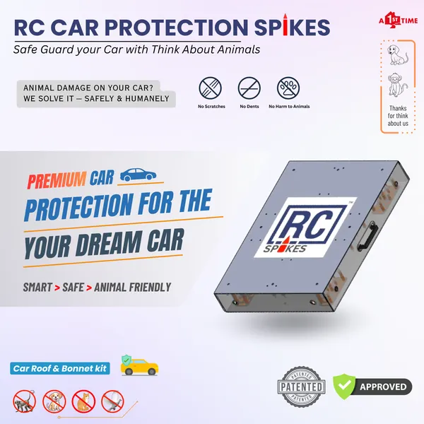 HONDA_ELEVATE_Orange_Car_Protection_Spikes_|_Smart,_Safe_&_Humane_way_to_Deter_Animals_|_Roof_&_Bonnet_Protection_from_Dogs_&_Monkeys_|_Magnetic_Holding_&_Box_Closure_|_Anti-Theft_&_Scratch_Protection_|_Foldable_In-Built_Plastic_Box