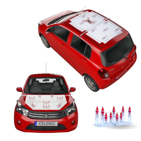 MARUTI_CELERIO_Red_Car_Protection_Spikes_|_Smart,_Safe_&_Humane_way_to_Deter_Animals_|_Roof_&_Bonnet_Protection_from_Dogs_&_Monkeys_|_Magnetic_Holding_&_Box_Closure_|_Anti-Theft_&_Scratch_Protection_|_Foldable_In-Built_Plastic_Box