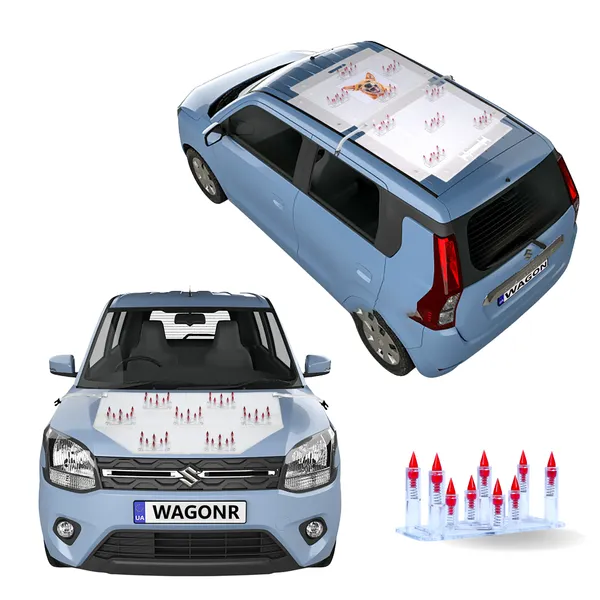 MARUTI_WAGONR_Red_Car_Protection_Spikes_|_Smart,_Safe_&_Humane_way_to_Deter_Animals_|_Roof_&_Bonnet_Protection_from_Dogs_&_Monkeys_|_Magnetic_Holding_&_Box_Closure_|_Anti-Theft_&_Scratch_Protection_|_Foldable_In-Built_Plastic_Box