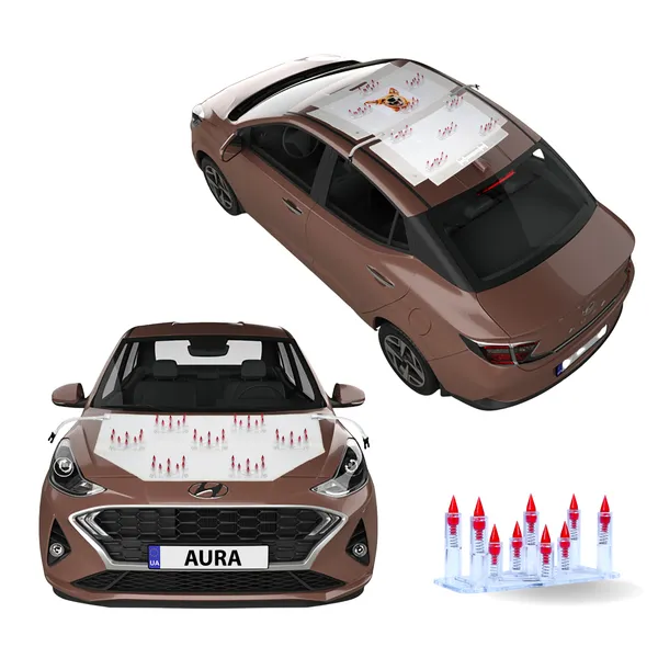 HYUNDAI_AURA_Red_Car_Protection_Spikes_|_Smart,_Safe_&_Humane_way_to_Deter_Animals_|_Roof_&_Bonnet_Protection_from_Dogs_&_Monkeys_|_Magnetic_Holding_&_Box_Closure_|_Anti-Theft_&_Scratch_Protection_|_Foldable_In-Built_Plastic_Box