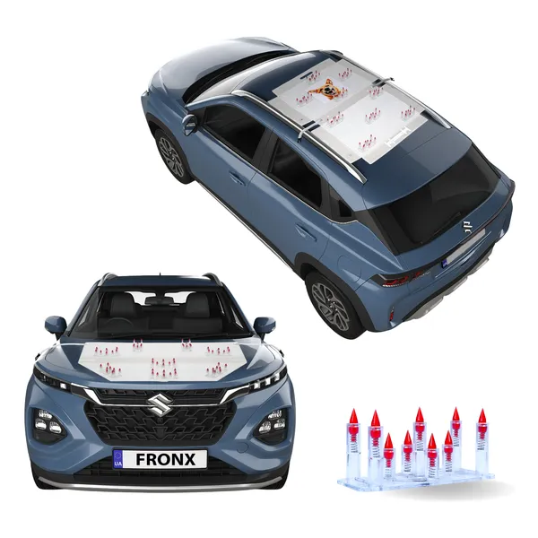 MARUTI_FRONX_Red_Car_Protection_Spikes_|_Smart,_Safe_&_Humane_way_to_Deter_Animals_|_Roof_&_Bonnet_Protection_from_Dogs_&_Monkeys_|_Magnetic_Holding_&_Box_Closure_|_Anti-Theft_&_Scratch_Protection_|_Foldable_In-Built_Plastic_Box