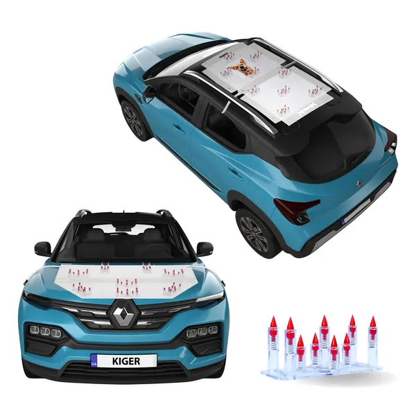RENAULT_KIGER_Red_Car_Protection_Spikes_|_Smart,_Safe_&_Humane_way_to_Deter_Animals_|_Roof_&_Bonnet_Protection_from_Dogs_&_Monkeys_|_Magnetic_Holding_&_Box_Closure_|_Anti-Theft_&_Scratch_Protection_|_Foldable_In-Built_Plastic_Box