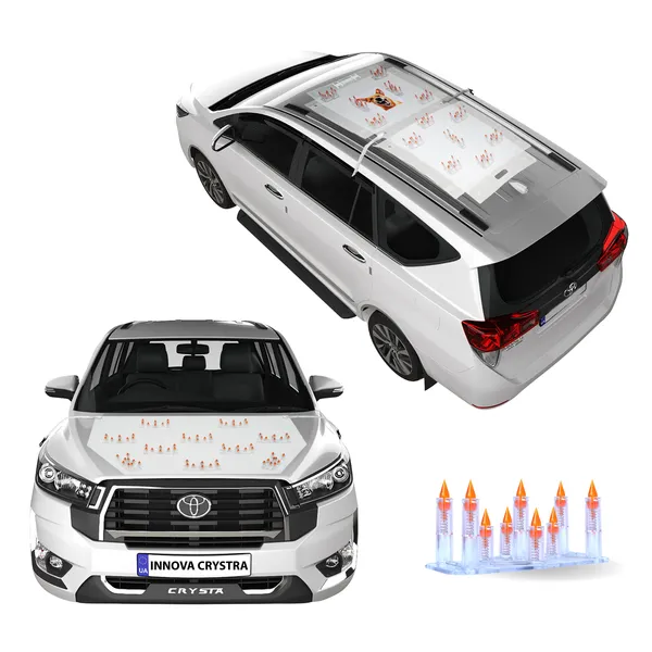 TOYOTA_INNOVA_CRYSTRA_Orange_Car_Protection_Spikes_|_Smart,_Safe_&_Humane_way_to_Deter_Animals_|_Roof_&_Bonnet_Protection_from_Dogs_&_Monkeys_|_Magnetic_Holding_&_Box_Closure_|_Anti-Theft_&_Scratch_Protection_|_Foldable_In-Built_Plastic_Box