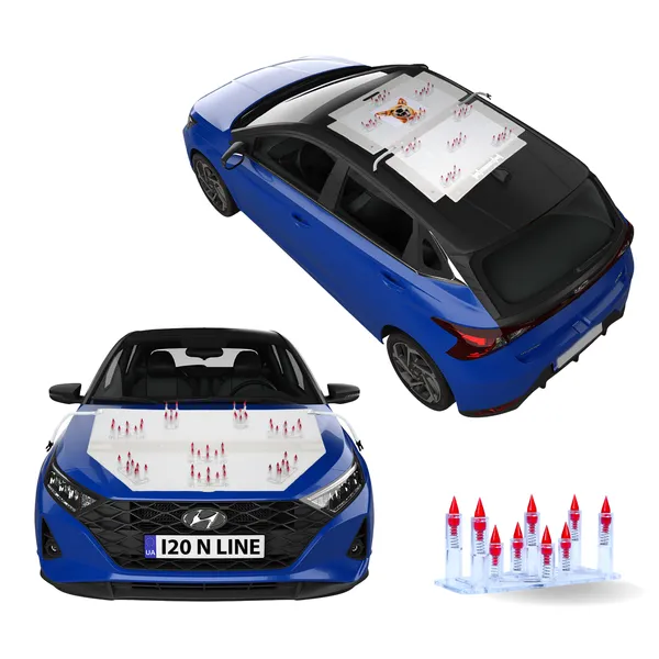 HYUNDAI_I20_N_LINE_&_NEW_I20_Red_Car_Protection_Spikes_|_Smart,_Safe_&_Humane_way_to_Deter_Animals_|_Roof_&_Bonnet_Protection_from_Dogs_&_Monkeys_|_Magnetic_Holding_&_Box_Closure_|_Anti-Theft_&_Scratch_Protection_|_Foldable_In-Built_Plastic_Box
