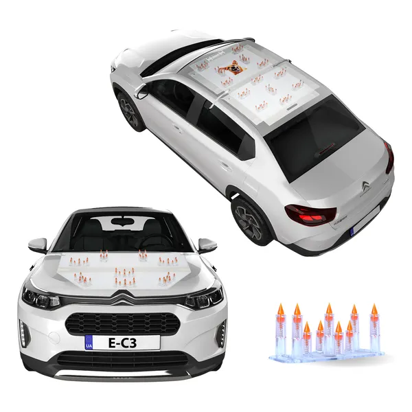 CITROEN_E-C3_Orange_Car_Protection_Spikes_|_Smart,_Safe_&_Humane_way_to_Deter_Animals_|_Roof_&_Bonnet_Protection_from_Dogs_&_Monkeys_|_Magnetic_Holding_&_Box_Closure_|_Anti-Theft_&_Scratch_Protection_|_Foldable_In-Built_Plastic_Box