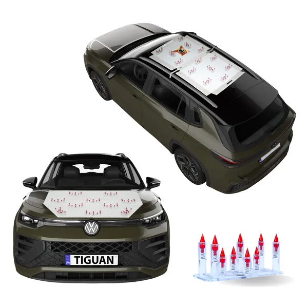 VW_TIGUAN_Red_Car_Protection_Spikes_|_Smart,_Safe_&_Humane_way_to_Deter_Animals_|_Roof_&_Bonnet_Protection_from_Dogs_&_Monkeys_|_Magnetic_Holding_&_Box_Closure_|_Anti-Theft_&_Scratch_Protection_|_Foldable_In-Built_Plastic_Box