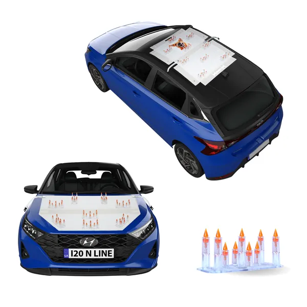 HYUNDAI_I20_N_LINE_&_NEW_I20_Orange_Car_Protection_Spikes_|_Smart,_Safe_&_Humane_way_to_Deter_Animals_|_Roof_&_Bonnet_Protection_from_Dogs_&_Monkeys_|_Magnetic_Holding_&_Box_Closure_|_Anti-Theft_&_Scratch_Protection_|_Foldable_In-Built_Plastic_Box