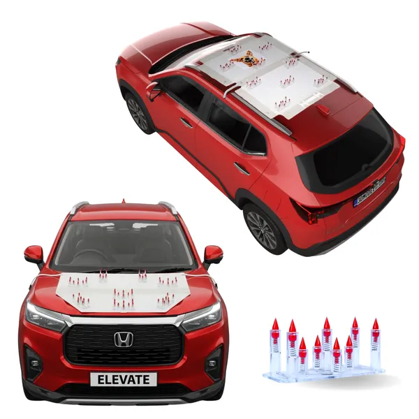 HONDA_ELEVATE_Red_Car_Protection_Spikes_|_Smart,_Safe_&_Humane_way_to_Deter_Animals_|_Roof_&_Bonnet_Protection_from_Dogs_&_Monkeys_|_Magnetic_Holding_&_Box_Closure_|_Anti-Theft_&_Scratch_Protection_|_Foldable_In-Built_Plastic_Box