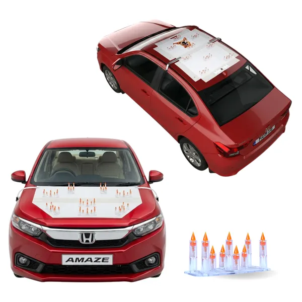 HONDA_AMAZE_Orange_Car_Protection_Spikes_|_Smart,_Safe_&_Humane_way_to_Deter_Animals_|_Roof_&_Bonnet_Protection_from_Dogs_&_Monkeys_|_Magnetic_Holding_&_Box_Closure_|_Anti-Theft_&_Scratch_Protection_|_Foldable_In-Built_Plastic_Box