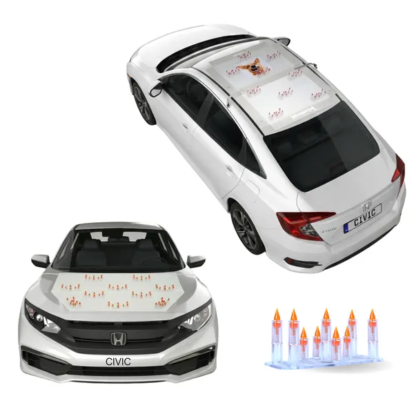 HONDA_CIVIC_Orange_Car_Protection_Spikes_|_Smart,_Safe_&_Humane_way_to_Deter_Animals_|_Roof_&_Bonnet_Protection_from_Dogs_&_Monkeys_|_Magnetic_Holding_&_Box_Closure_|_Anti-Theft_&_Scratch_Protection_|_Foldable_In-Built_Plastic_Box