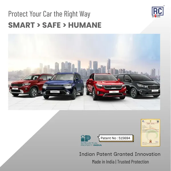 KIA_CLAVIS_Orange_Car_Protection_Spikes_|_Smart,_Safe_&_Humane_way_to_Deter_Animals_|_Roof_&_Bonnet_Protection_from_Dogs_&_Monkeys_|_Magnetic_Holding_&_Box_Closure_|_Anti-Theft_&_Scratch_Protection_|_Foldable_In-Built_Plastic_Box