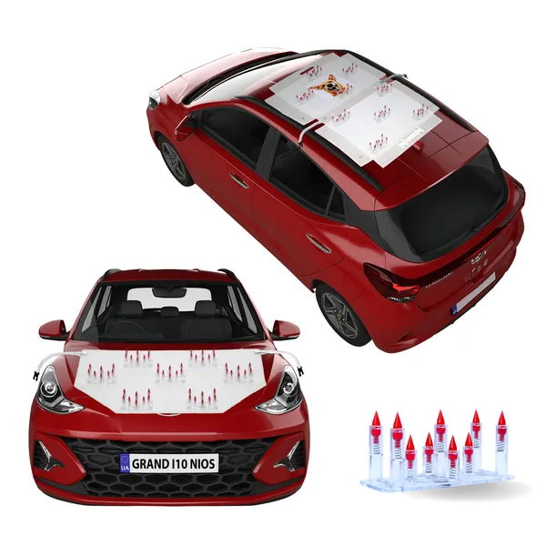 HYUNDAI_GRAND_I10_NIOS_Red_Car_Protection_Spikes_|_Smart,_Safe_&_Humane_way_to_Deter_Animals_|_Roof_&_Bonnet_Protection_from_Dogs_&_Monkeys_|_Magnetic_Holding_&_Box_Closure_|_Anti-Theft_&_Scratch_Protection_|_Foldable_In-Built_Plastic_Box