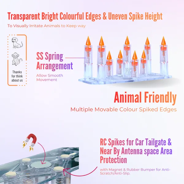 TOYOTA_TAISOR_Orange_Car_Protection_Spikes_|_Smart,_Safe_&_Humane_way_to_Deter_Animals_|_Roof_&_Bonnet_Protection_from_Dogs_&_Monkeys_|_Magnetic_Holding_&_Box_Closure_|_Anti-Theft_&_Scratch_Protection_|_Foldable_In-Built_Plastic_Box