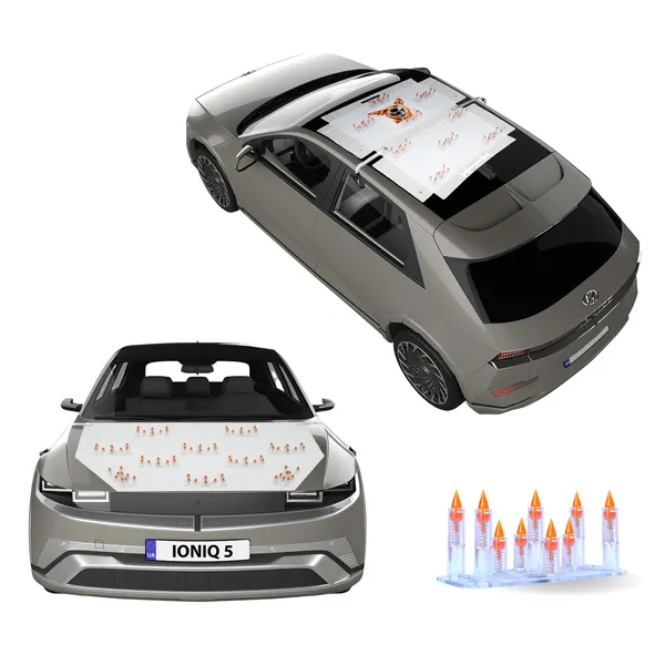 HYUNDAI_IONIQ_5_ELECTRIC_Orange_Car_Protection_Spikes_|_Smart,_Safe_&_Humane_way_to_Deter_Animals_|_Roof_&_Bonnet_Protection_from_Dogs_&_Monkeys_|_Magnetic_Holding_&_Box_Closure_|_Anti-Theft_&_Scratch_Protection_|_Foldable_In-Built_Plastic_Box
