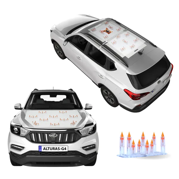 MAHINDRA_ALTURAS_G4_Orange_Car_Protection_Spikes_|_Smart,_Safe_&_Humane_way_to_Deter_Animals_|_Roof_&_Bonnet_Protection_from_Dogs_&_Monkeys_|_Magnetic_Holding_&_Box_Closure_|_Anti-Theft_&_Scratch_Protection_|_Foldable_In-Built_Plastic_Box