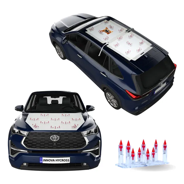 TOYOTA_INNOVA_HYCROSS_Red_Car_Protection_Spikes_|_Smart,_Safe_&_Humane_way_to_Deter_Animals_|_Roof_&_Bonnet_Protection_from_Dogs_&_Monkeys_|_Magnetic_Holding_&_Box_Closure_|_Anti-Theft_&_Scratch_Protection_|_Foldable_In-Built_Plastic_Box