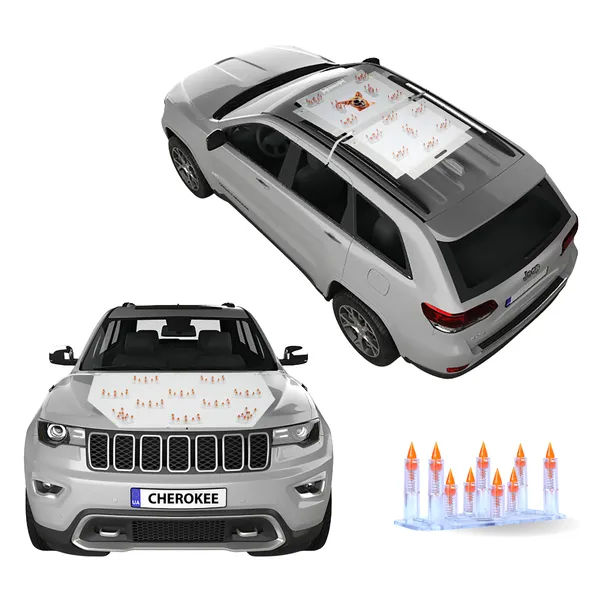 JEEP_CHEROKEE_Orange_Car_Protection_Spikes_|_Smart,_Safe_&_Humane_way_to_Deter_Animals_|_Roof_&_Bonnet_Protection_from_Dogs_&_Monkeys_|_Magnetic_Holding_&_Box_Closure_|_Anti-Theft_&_Scratch_Protection_|_Foldable_In-Built_Plastic_Box
