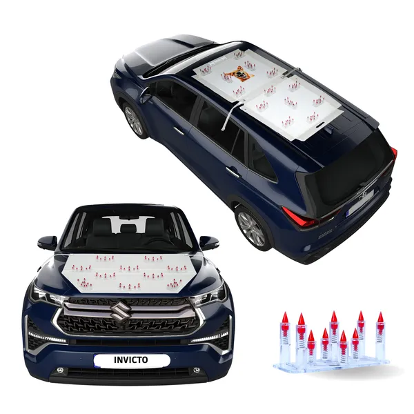 MARUTI_INVICTO_Red_Car_Protection_Spikes_|_Smart,_Safe_&_Humane_way_to_Deter_Animals_|_Roof_&_Bonnet_Protection_from_Dogs_&_Monkeys_|_Magnetic_Holding_&_Box_Closure_|_Anti-Theft_&_Scratch_Protection_|_Foldable_In-Built_Plastic_Box