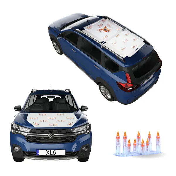 RENAULT_TRIBER_Red_Car_Protection_Spikes_|_Smart,_Safe_&_Humane_way_to_Deter_Animals_|_Roof_&_Bonnet_Protection_from_Dogs_&_Monkeys_|_Magnetic_Holding_&_Box_Closure_|_Anti-Theft_&_Scratch_Protection_|_Foldable_In-Built_Plastic_Box