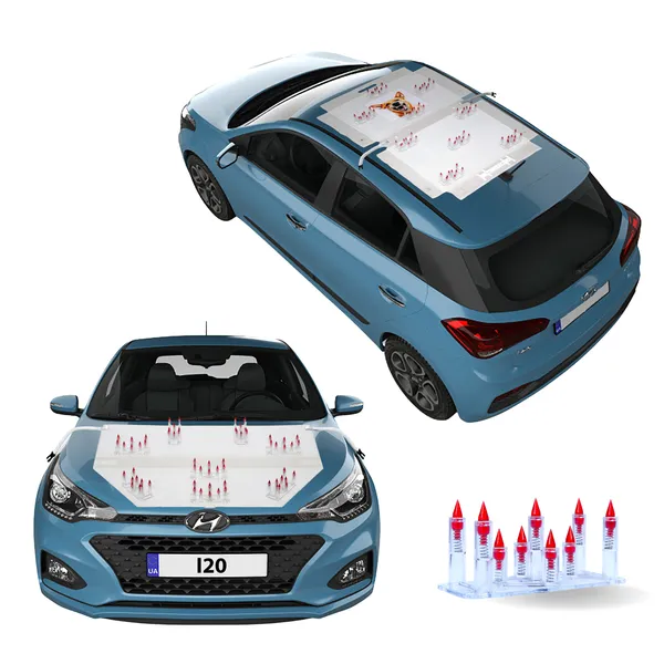 HYUNDAI_I20_Red_Car_Protection_Spikes_|_Smart,_Safe_&_Humane_way_to_Deter_Animals_|_Roof_&_Bonnet_Protection_from_Dogs_&_Monkeys_|_Magnetic_Holding_&_Box_Closure_|_Anti-Theft_&_Scratch_Protection_|_Foldable_In-Built_Plastic_Box