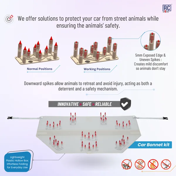 HONDA_ELEVATE_Red_Car_Protection_Spikes_|_Smart,_Safe_&_Humane_way_to_Deter_Animals_|_Roof_&_Bonnet_Protection_from_Dogs_&_Monkeys_|_Magnetic_Holding_&_Box_Closure_|_Anti-Theft_&_Scratch_Protection_|_Foldable_In-Built_Plastic_Box