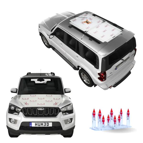 MAHINDRA_SCORPIO_CLASSIC_Red_Car_Protection_Spikes_|_Smart,_Safe_&_Humane_way_to_Deter_Animals_|_Roof_&_Bonnet_Protection_from_Dogs_&_Monkeys_|_Magnetic_Holding_&_Box_Closure_|_Anti-Theft_&_Scratch_Protection_|_Foldable_In-Built_Plastic_Box