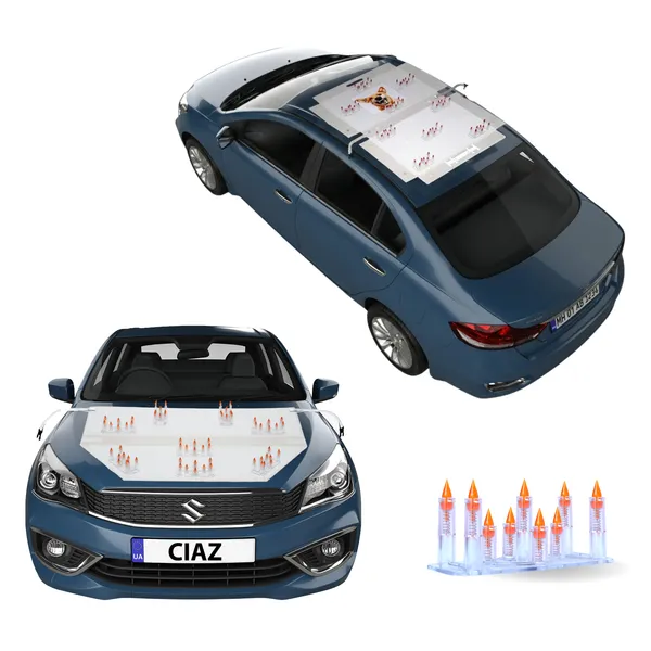MARUTI_CIAZ_Orange_Car_Protection_Spikes_|_Smart,_Safe_&_Humane_way_to_Deter_Animals_|_Roof_&_Bonnet_Protection_from_Dogs_&_Monkeys_|_Magnetic_Holding_&_Box_Closure_|_Anti-Theft_&_Scratch_Protection_|_Foldable_In-Built_Plastic_Box