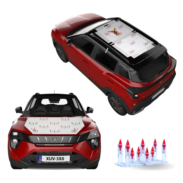 MAHINDRA_XUV_3XO_Red_Car_Protection_Spikes_|_Smart,_Safe_&_Humane_way_to_Deter_Animals_|_Roof_&_Bonnet_Protection_from_Dogs_&_Monkeys_|_Magnetic_Holding_&_Box_Closure_|_Anti-Theft_&_Scratch_Protection_|_Foldable_In-Built_Plastic_Box